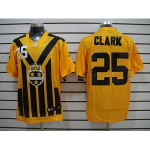 nike nfl jerseys pittsburgh steelers #25 clark throwback yellow-black 1933