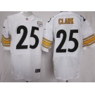 nike nfl jerseys pittsburgh steelers #25 clark white[Elite]