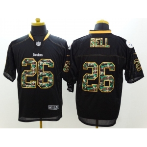 nike nfl jerseys pittsburgh steelers #26 bell black[Elite Camo Fashion]