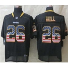 nike nfl jerseys pittsburgh steelers #26 bell black[Elite USA flag fashion][bell]