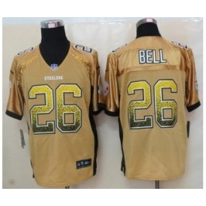 nike nfl jerseys pittsburgh steelers #26 bell gold[Elite drift fashion][bell]