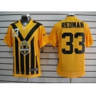 nike nfl jerseys pittsburgh steelers #33 redman throwback yellow-black 1933