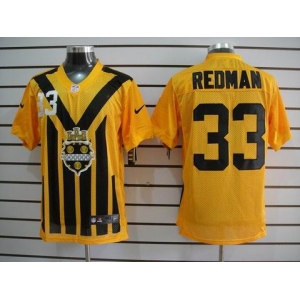 nike nfl jerseys pittsburgh steelers #33 redman throwback yellow-black 1933