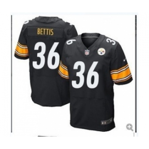 nike nfl jerseys pittsburgh steelers #36 bettis black[Elite]