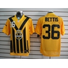 nike nfl jerseys pittsburgh steelers #36 bettis throwback yellow-black 1933