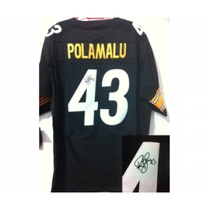 nike nfl jerseys pittsburgh steelers #43 polamalu black[Elite signature]