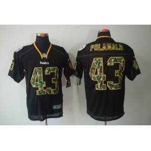 nike nfl jerseys pittsburgh steelers #43 polamalu black[camo fashion Elite]
