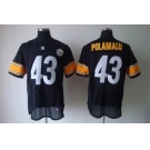 nike nfl jerseys pittsburgh steelers #43 polamalu black[elite]