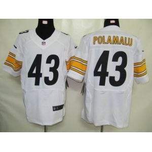 nike nfl jerseys pittsburgh steelers #43 polamalu white[elite]