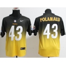 nike nfl jerseys pittsburgh steelers #43 troy polamalu black-gold[Elite drift fashion][second version]