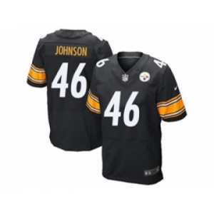 nike nfl jerseys pittsburgh steelers #46 will johnson black(Elite)