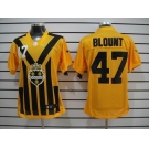 nike nfl jerseys pittsburgh steelers #47 blount throwback yellow-black 1933