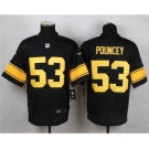 nike nfl jerseys pittsburgh steelers #53 pouncey black[Elite][number golden]