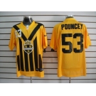 nike nfl jerseys pittsburgh steelers #53 pouncey throwback yellow-black 1933