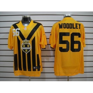nike nfl jerseys pittsburgh steelers #56 woodley throwback yellow-black 1933