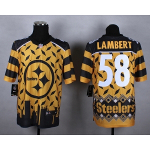 nike nfl jerseys pittsburgh steelers #58 lambert [Elite Style Noble Fashion]