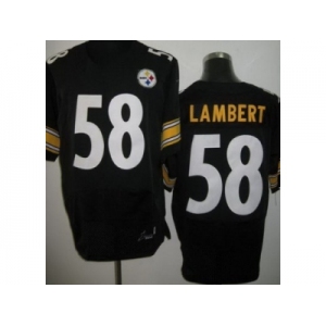 nike nfl jerseys pittsburgh steelers #58 lambert black[Elite]