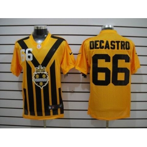 nike nfl jerseys pittsburgh steelers #66 decastro throwback yellow-black 1933