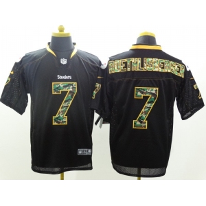 nike nfl jerseys pittsburgh steelers #7 roethlisberger black[Elite Camo Fashion]