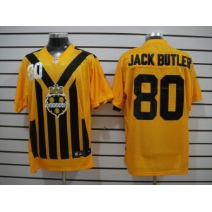 nike nfl jerseys pittsburgh steelers #80 jack butler throwback yellow-black 1933