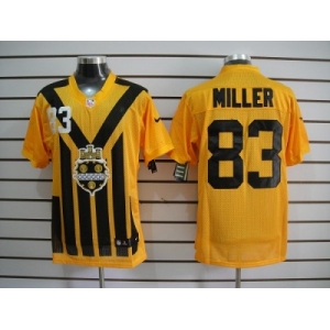 nike nfl jerseys pittsburgh steelers #83 miller throwback yellow-black 1933