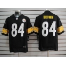 nike nfl jerseys pittsburgh steelers #84 brown black[elite]