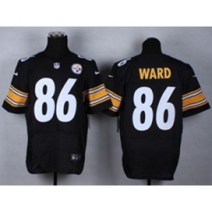 nike nfl jerseys pittsburgh steelers #86 ward black[Elite]