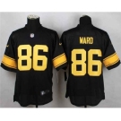 nike nfl jerseys pittsburgh steelers #86 ward black[Elite][number golden]