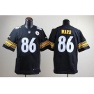 nike nfl jerseys pittsburgh steelers #86 ward black[elite]