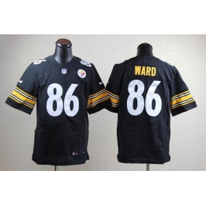 nike nfl jerseys pittsburgh steelers #86 ward black[elite]