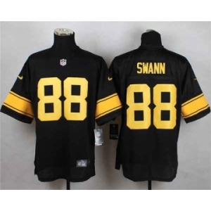 nike nfl jerseys pittsburgh steelers #88 swann black[Elite][number golden]