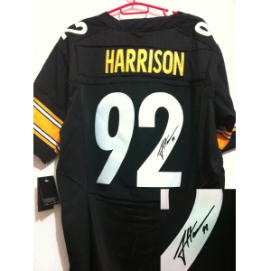 nike nfl jerseys pittsburgh steelers #92 harrison black[Elite signature]