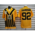 nike nfl jerseys pittsburgh steelers #92 harrison throwback yellow-black 1933