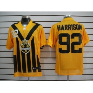 nike nfl jerseys pittsburgh steelers #92 harrison throwback yellow-black 1933