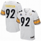 nike nfl jerseys pittsburgh steelers #92 harrison white[Elite 50th Patch]