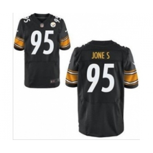 nike nfl jerseys pittsburgh steelers #95 jones black[Elite][jones]