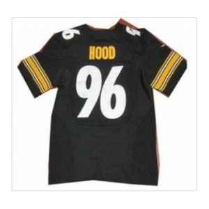 nike nfl jerseys pittsburgh steelers #96 hood black[Elite]