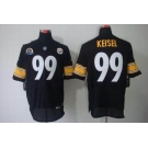 nike nfl jerseys pittsburgh steelers #99 keisel black[Elite 50th Patch]