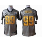 nike nfl jerseys pittsburgh steelers #99 keisel grey[Elite shadow 50th Patch]