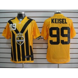 nike nfl jerseys pittsburgh steelers #99 keisel throwback yellow-black 1933