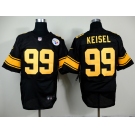 nike nfl jerseys pittsburgh steelers #99 kelsel black[Elite yellow number]