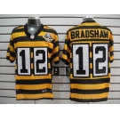 nike pittsburgh steelers #12 bradshaw throwback yellow black(team 80 anniversary)