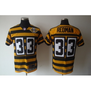 nike pittsburgh steelers #33 redman throwback yellow-black(team 80 anniversary)