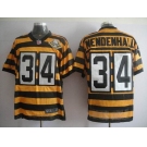 nike pittsburgh steelers #34 mendenhall throwback yellow black(team 80 anniversary)