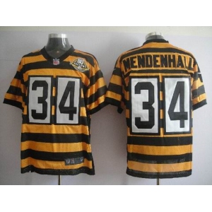 nike pittsburgh steelers #34 mendenhall throwback yellow black(team 80 anniversary)