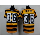 nike pittsburgh steelers #36 bettis throwback yellow-black[Elite]