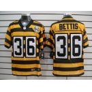 nike pittsburgh steelers #36 bettis throwback yellow black(team 80 anniversary)