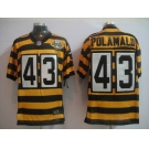 nike pittsburgh steelers #43 polamalu throwback yellow/black(team 80 anniversary)