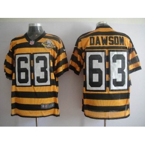 nike pittsburgh steelers #63 dawson throwback yellow black(team 80 anniversary)