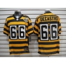 nike pittsburgh steelers #66 decastro throwback yellow-black(team 80 anniversary)